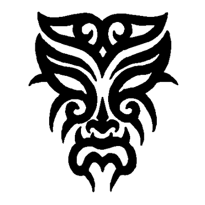 Tribal Mask Vinyl Car Decal 068f