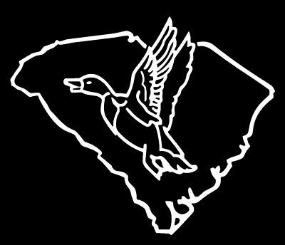 Duck Hunting South Carolina ANY STATE OUTLINE Diecut  Vinyl Hunting Decal