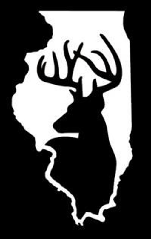 ILLINOIS ANY STATE Deer Hunter Decal ILLINOIS ANY STATE Deer Hunter Decal