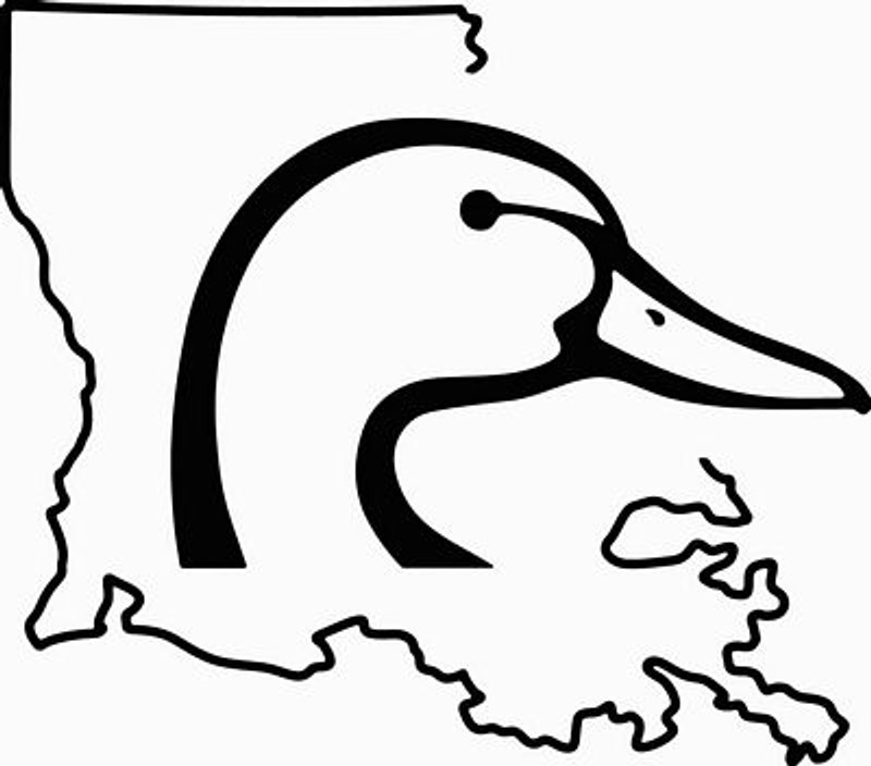LA State ANY STATE OUTLINE Duck Hunter Sticker LA State ANY STATE OUTLINE Duck Hunter Sticker
