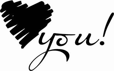 Love you Die Cut Car Decal