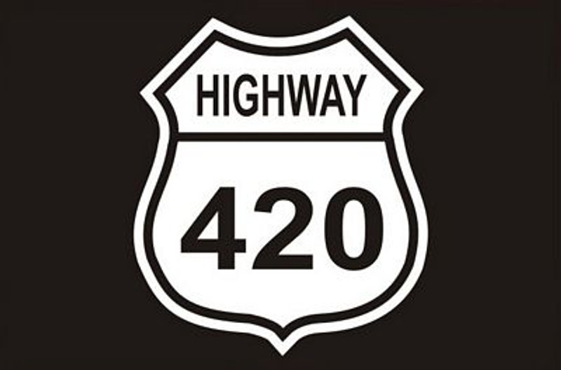 hwy 420 die cut decal