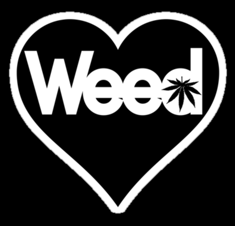 love weed heart sticker 33