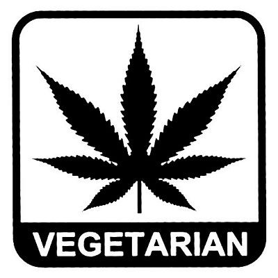 Vegetarian Weed Die Cut Vinyl Decal