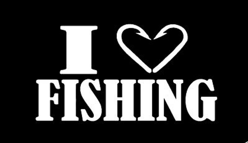 i love fishing viny decal sticker