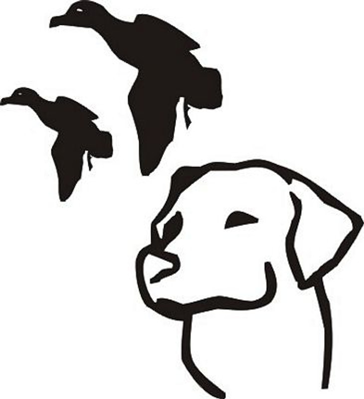Lab with Ducks Hunting Sticker 1626