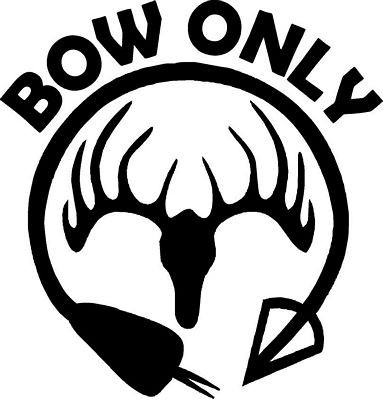 bow hunter hunting decal BOW ONLY
