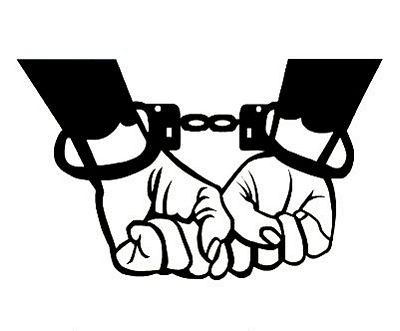 HANDCUFFS Bondage Hands Police Vinyl Decal