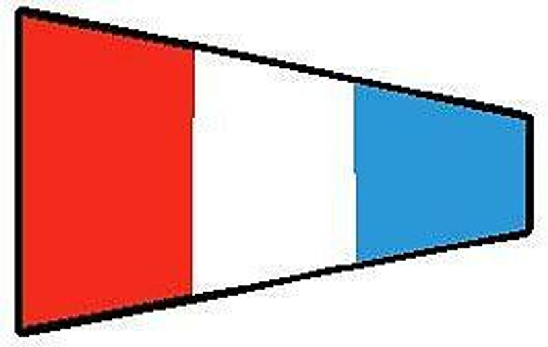 Nautical Flag Numbers 3 Sticker