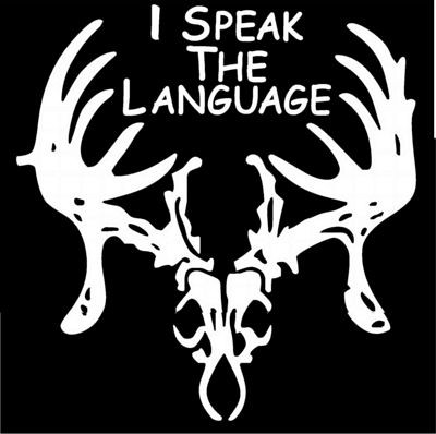 i speak the language deer skull decal