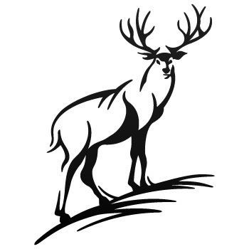 tribal deer standing decal
