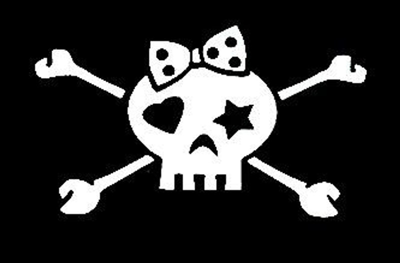 PIRATE GIRL Vinyl Die Cut Decal Sticker