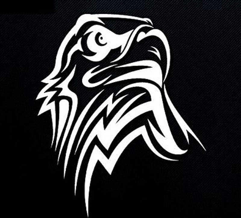 eagle head usa car decal