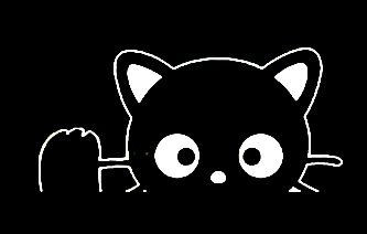 Choco Cat Wave Vinyl Cat Decal