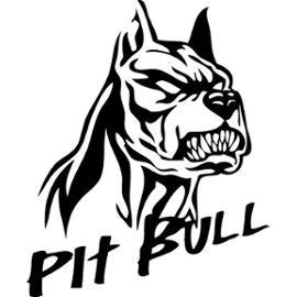 pitbull diecut decal 99
