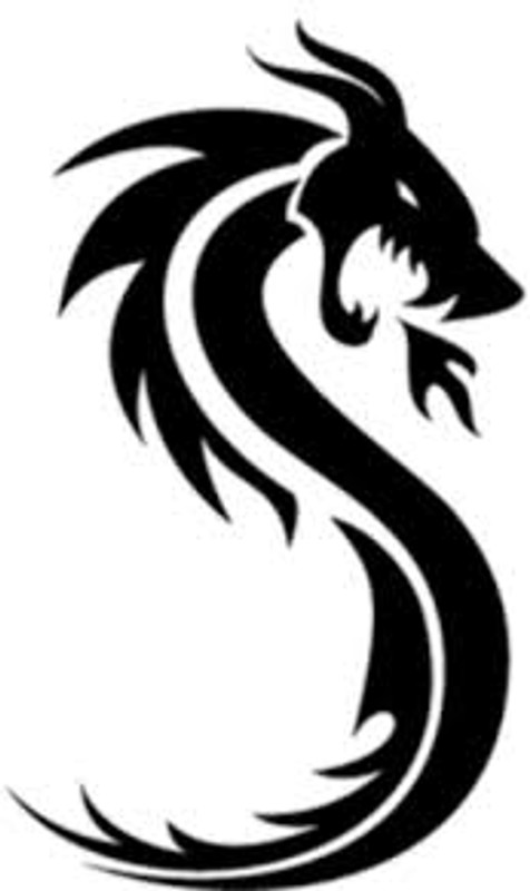 dragon tribal design decal