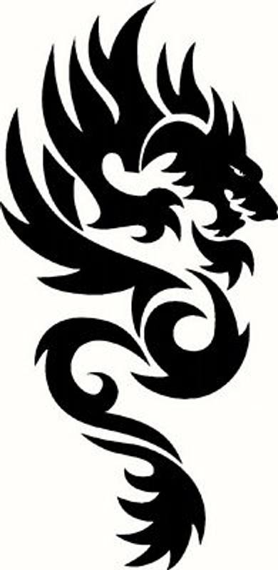 tribal dragon 22 Diecut Decal