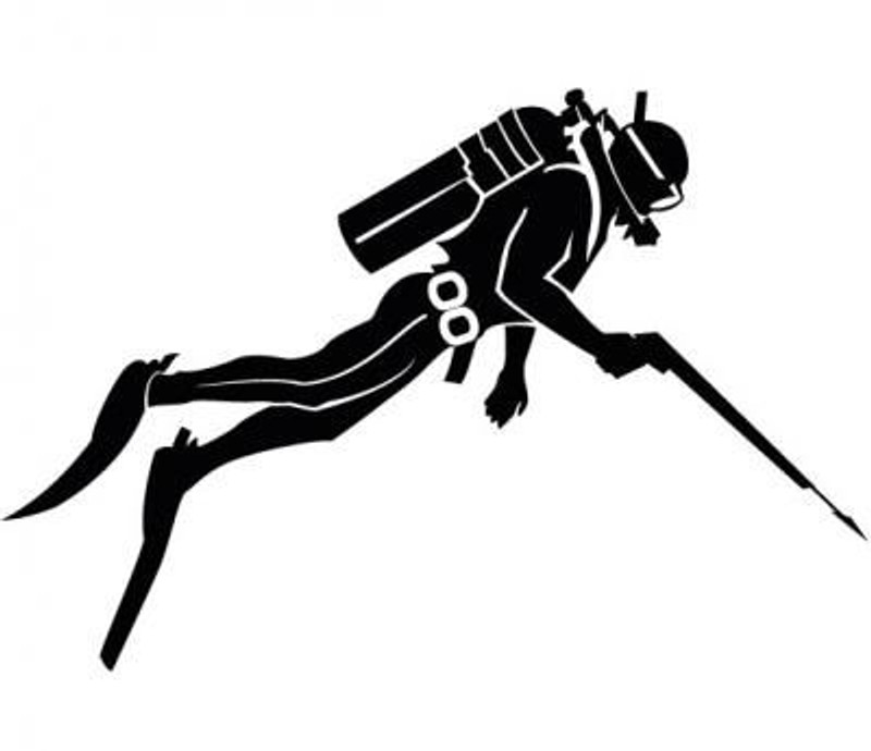 Scuba Diver Fish Decals 2