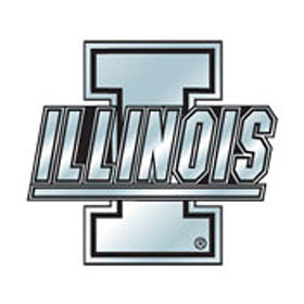 NCAA Illinois Fighting Illini Silver Auto Emblem