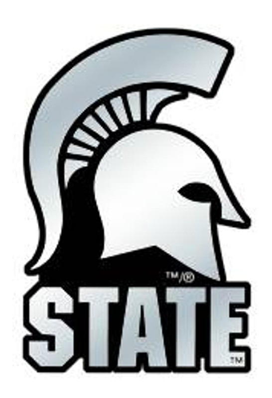 NCAA Michigan State Spartans Silver Auto Emblem
