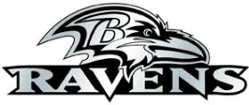 NFL Baltimore Ravens Silver Auto Emblem