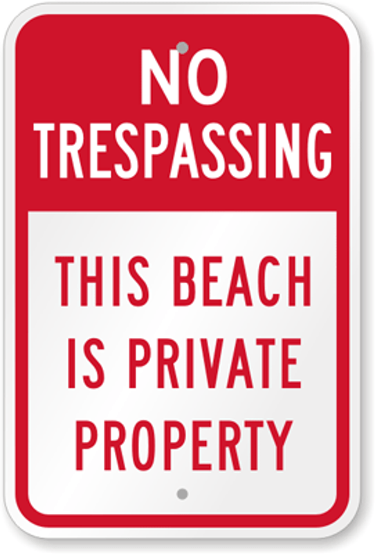 This Beach Private Property Sign