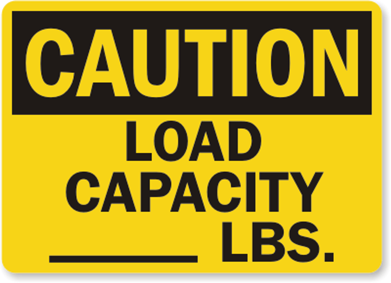 Load Capacity Caution Sign 2