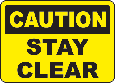 Keep Area Clear Sign 06