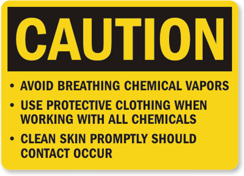 Avoid Breathing Caution Sign