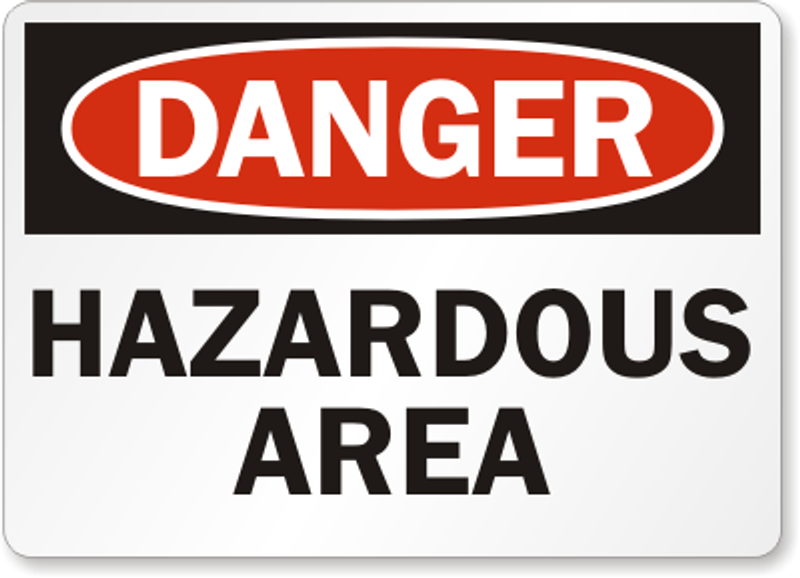 Hazardous Area Danger Sign 2