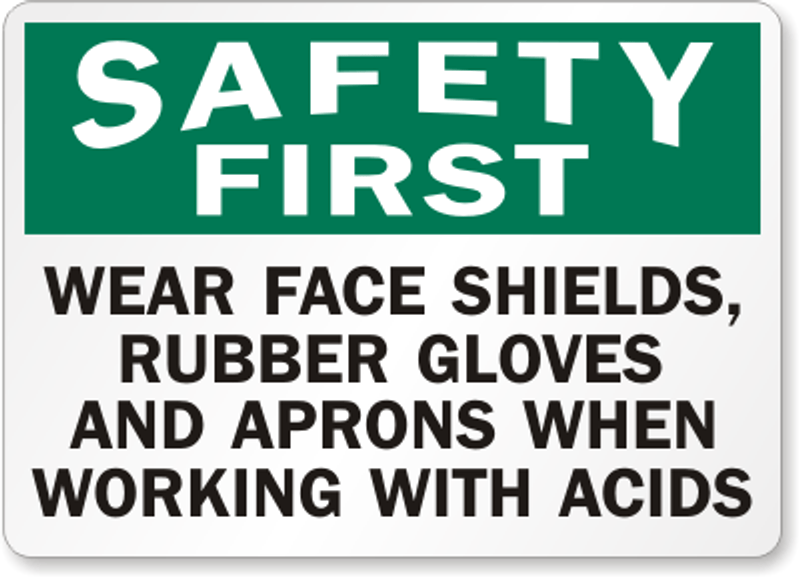 Wear Face Shields Safety First Sign