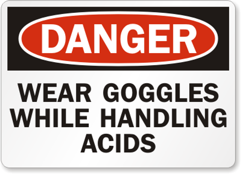Wear Goggles Danger Sign 2