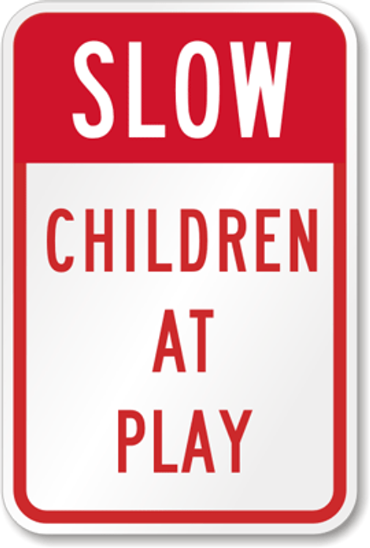Children At Play Safety Sign