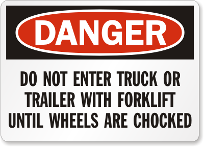 Chock Wheel Sign 17
