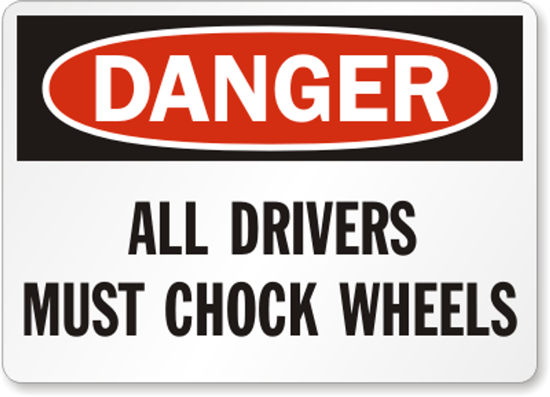 Chock Wheel Sign 28
