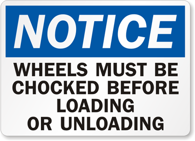 Chock Wheel Sign 38