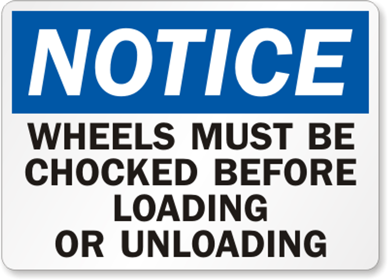 Chock Wheel Sign 39