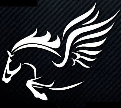 winged horse car window decal 2