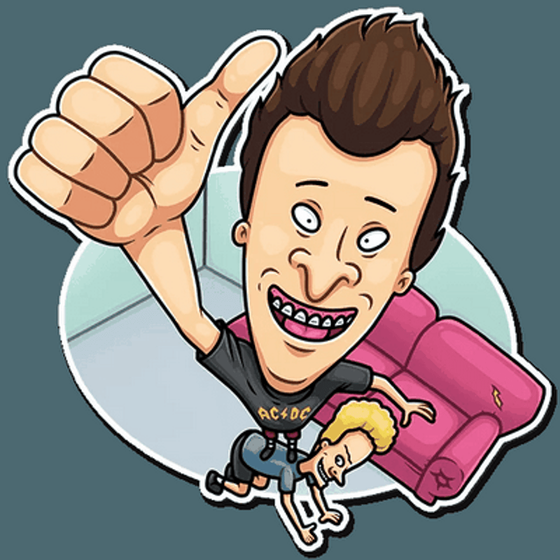 beavis and butthead mtv funny cartoon sticker 3