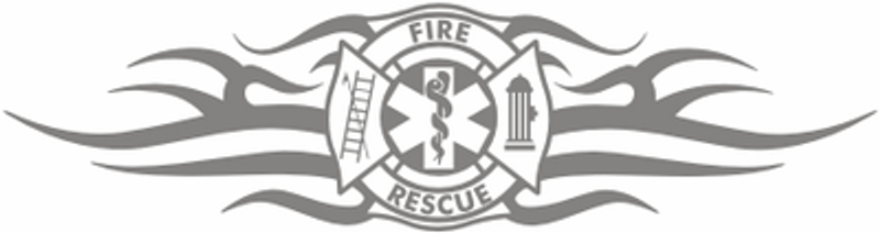 Fire Rescue Rear Window Decal