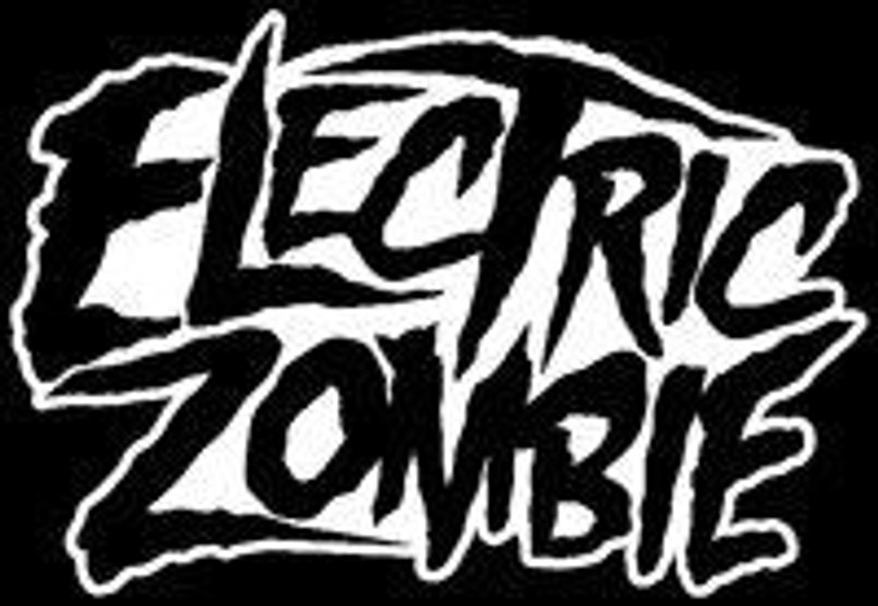 electric zombie black and white sticker