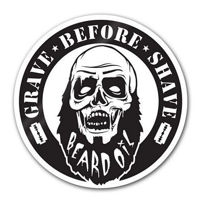 grave before shave zombie sticker 2