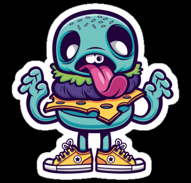 Zombie Cartoon Sticker Car Decal