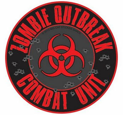 ZOMBIE OUTBREAK BIO COMBAT UNIT STICKER