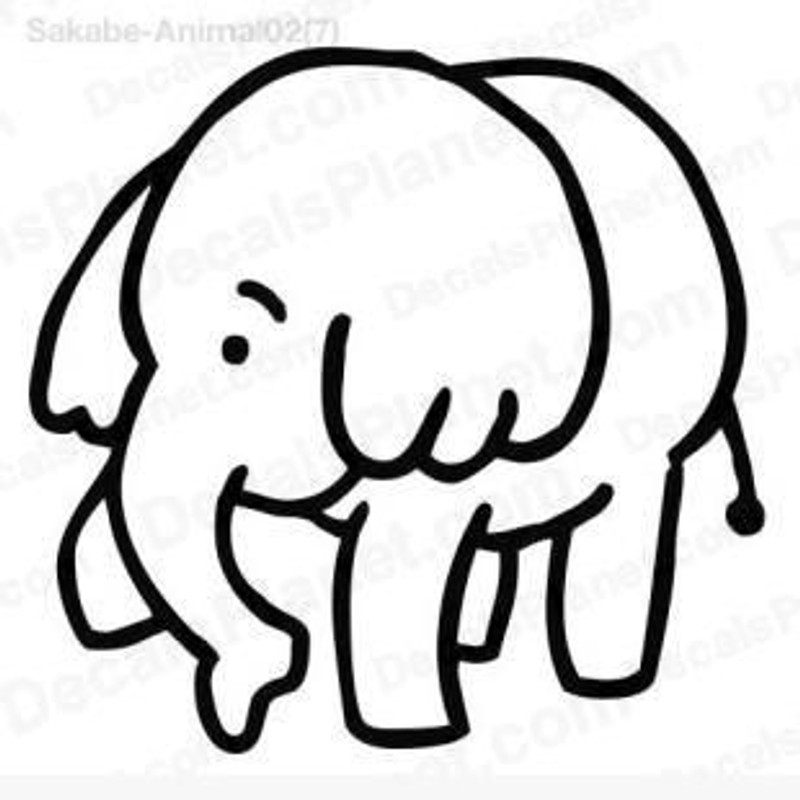 Elephant Vinyl Decal Sticker758