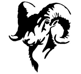 Ram head Sticker 017