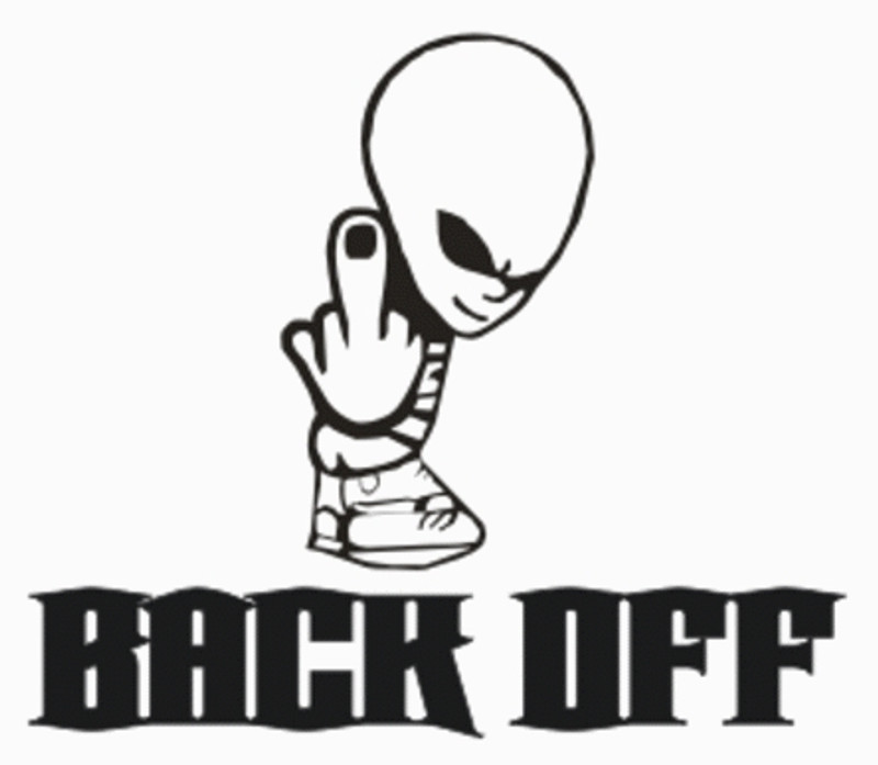Back Off Car Decal 10