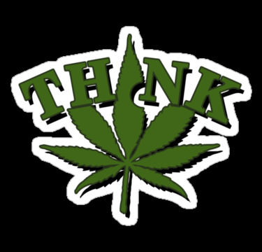 think weed sticker