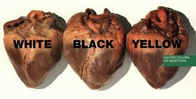 anti racist 3 hearts sticker
