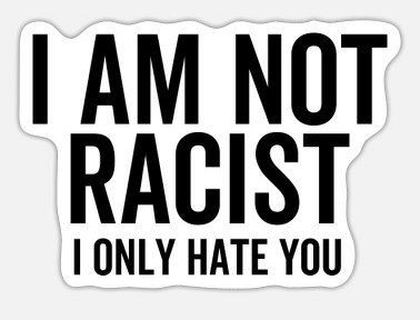 i am not racist i only hate you